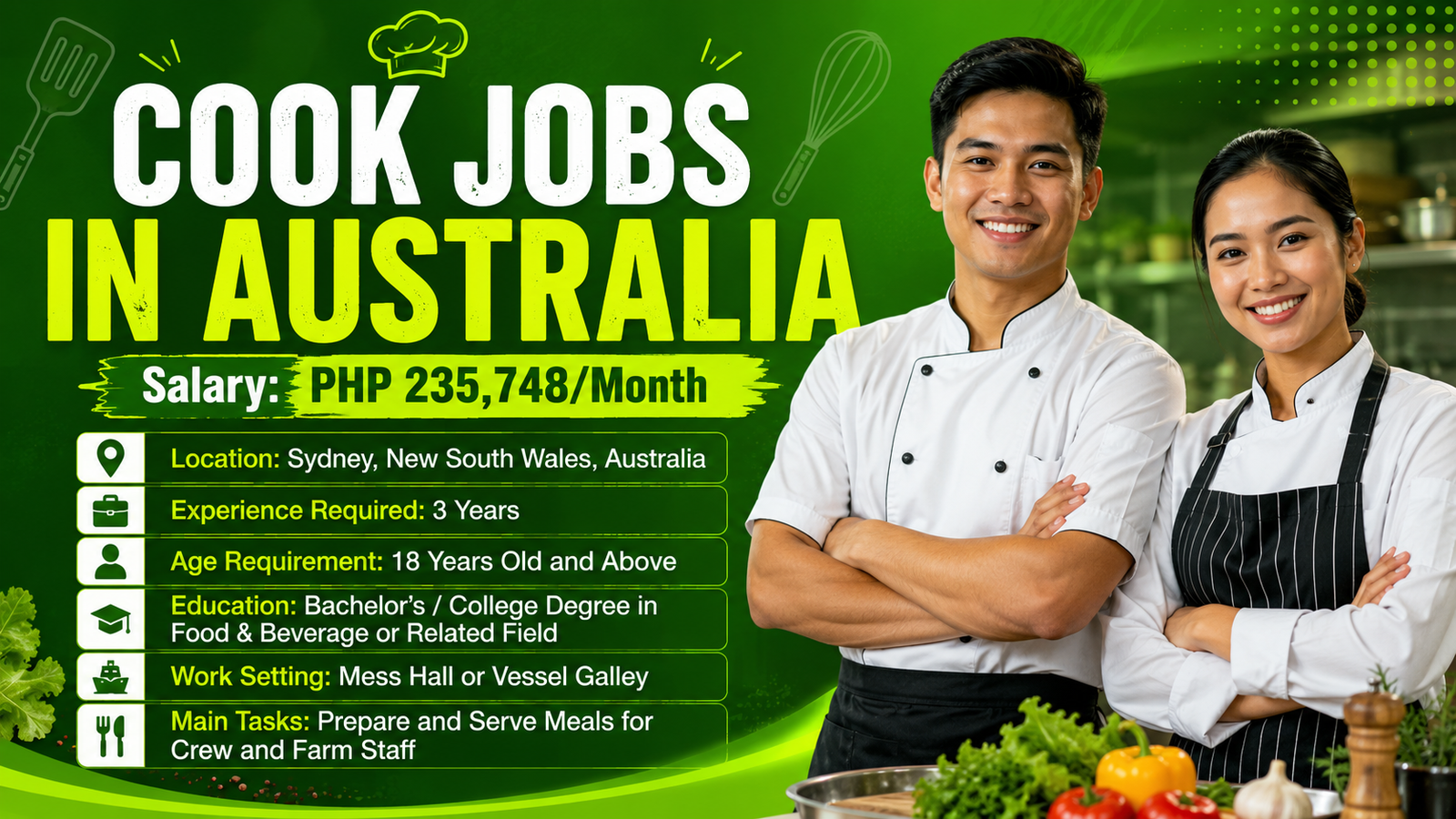 Cook Jobs in Australia
