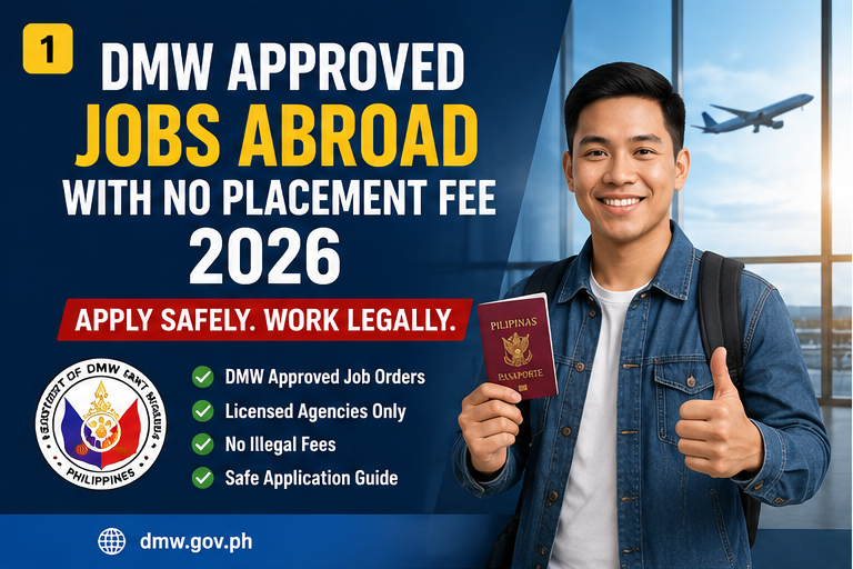 DMW Approved Jobs Abroad With No Placement Fee 2026